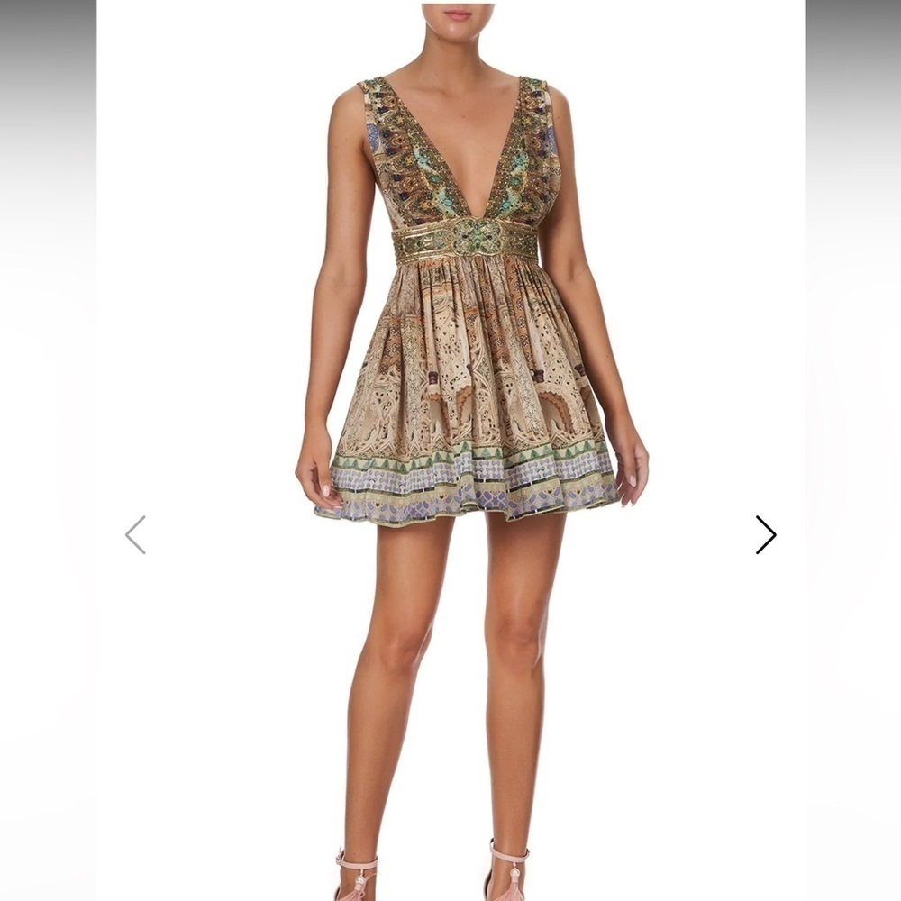 Camilla V Neck Short Dress With Tie Granada Dream! 🔥 NWT!